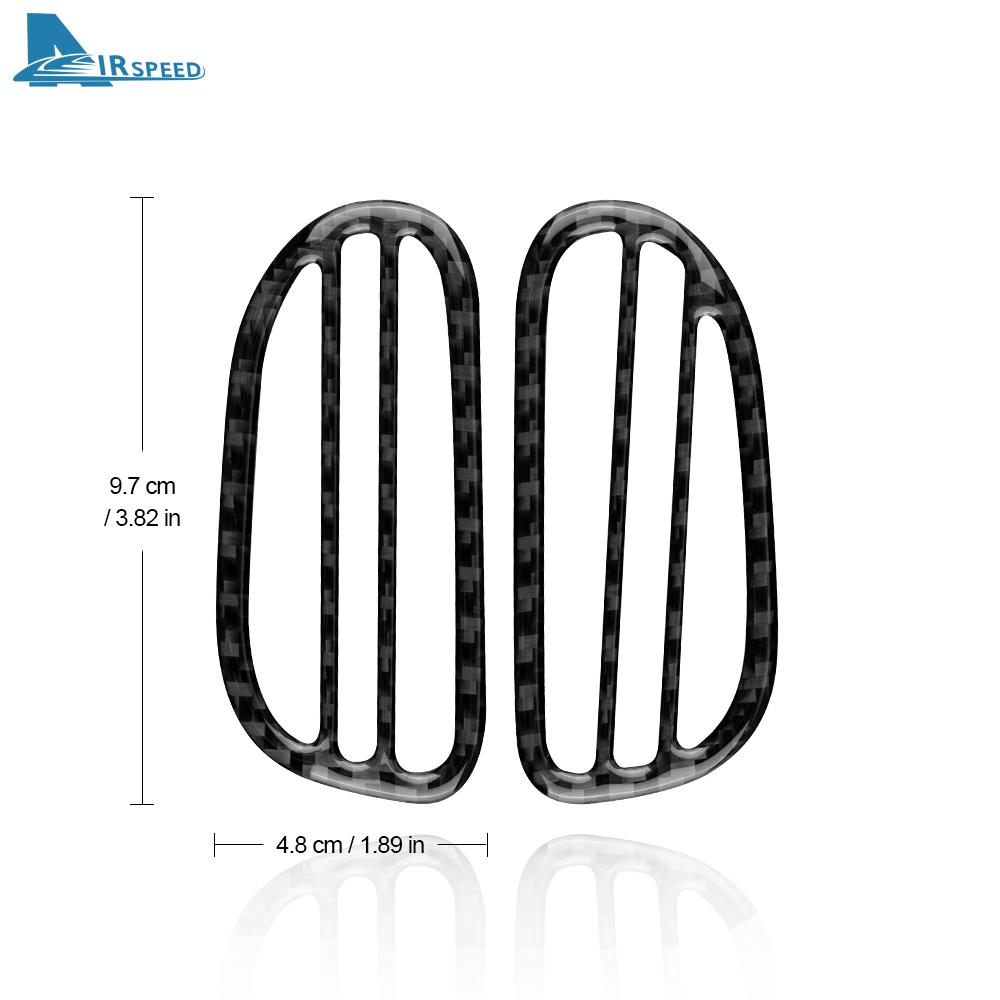 Real Soft Carbon Fiber for Chevrolet Corvette C6 2005 2006 2007 2008 2009 2010 2011 2012 2013 Defogger Air Outlet Vent Sticker