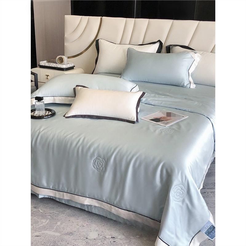 Ummer Cool Quilt Set of Four, 100 Strands of Heavenly Silk Cool Ice Silk Summer Quilt