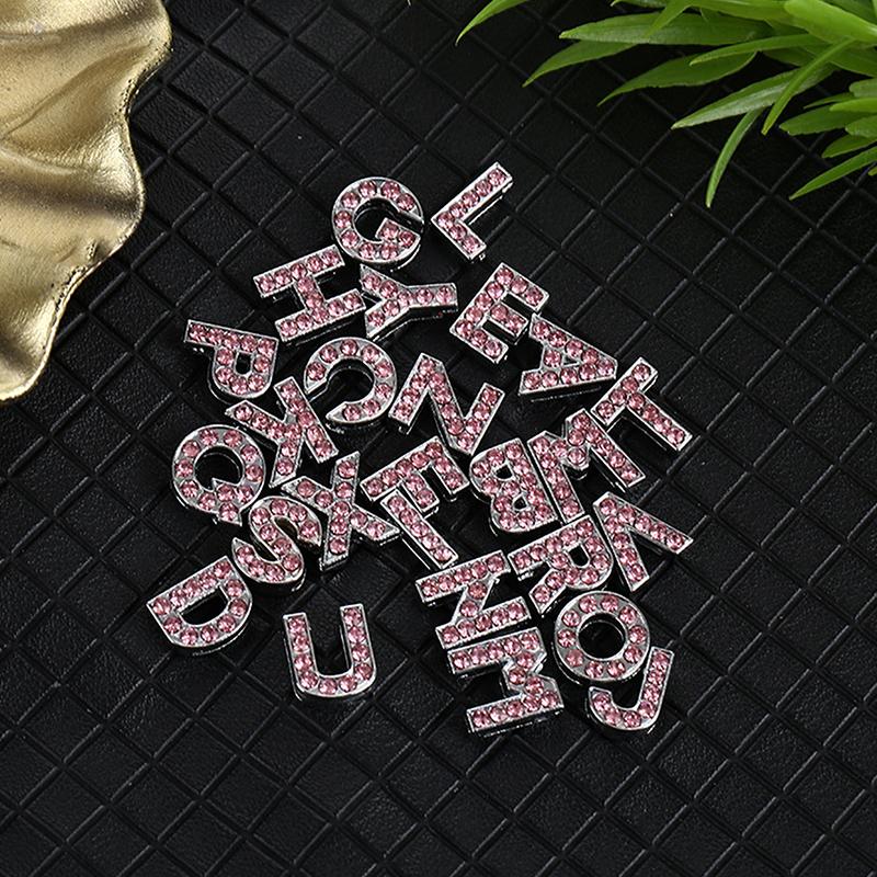 26Pcs Cartoon Letter Nail Art Charm Rhinestone English Letter Diy Nail Decoration Fashion Diy Manicure Decorations Accessories