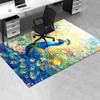 Colorful Peacock Chair Mat - Office Carpet, Oversized Rug for Home Decor, Sofa Mat, Desk Pad Gift, Suitable for Bedroom, Living Room, Variou