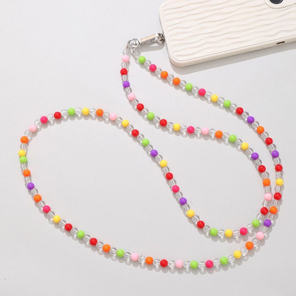 Flower Mobile Phone Lanyard Beads Phone Neck Straps Crossbody Phone Strap  Lanyard Patch