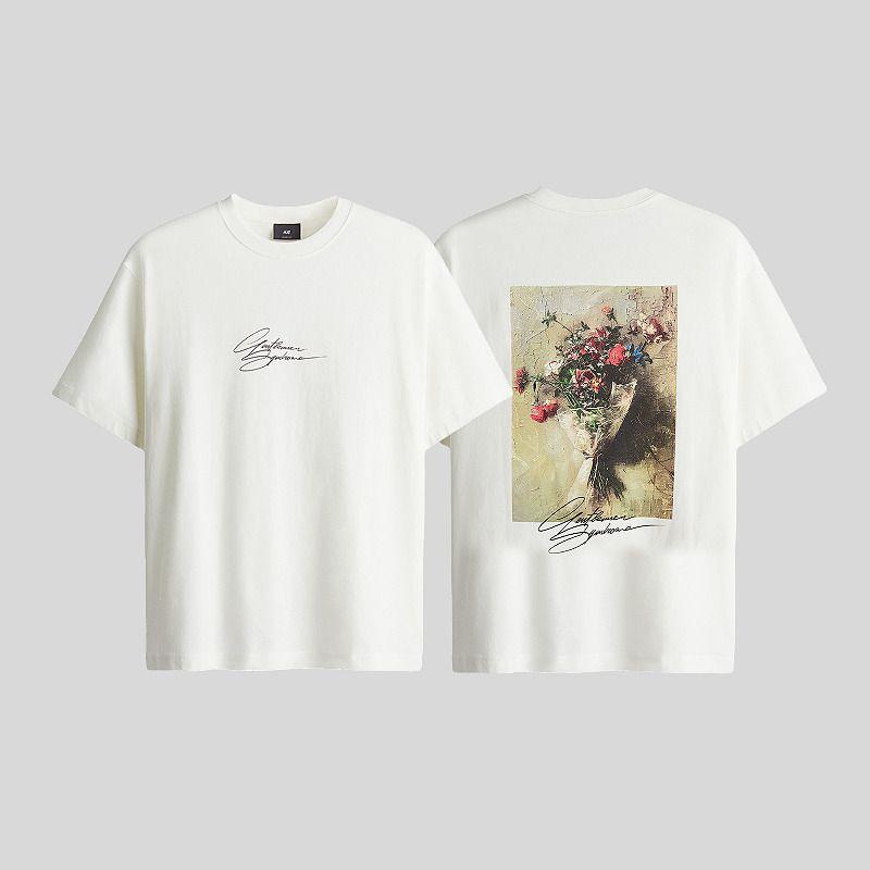 

HM Men s and Women s T-shirt 2025 Autumn New Arrival Fashion Casual Soft Casual Letter Print Short-Sleeve 1034065