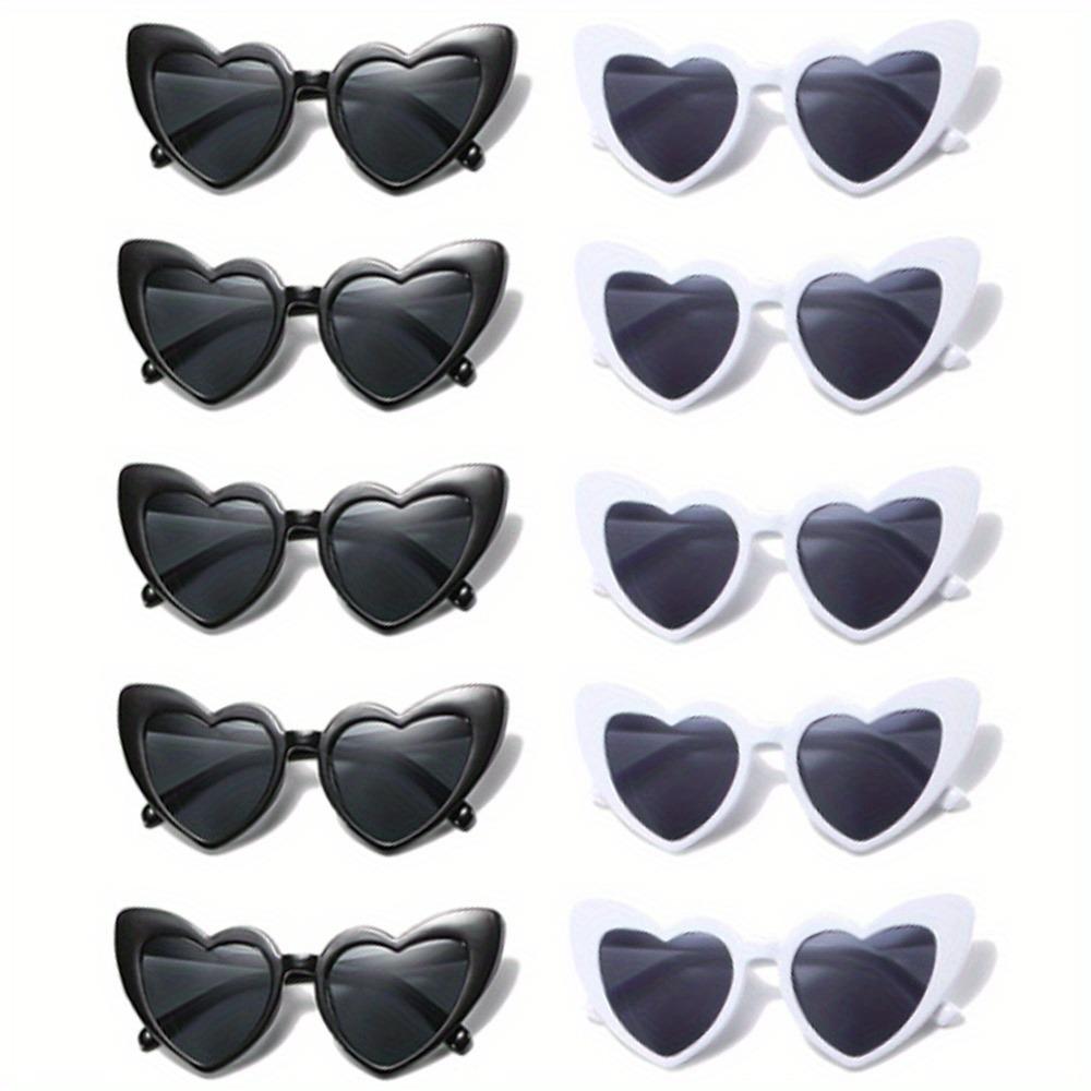 10pcs Peach Heart Glasses Frame Novelty Combination New Trendy Casual Daily Decoration Props for Men and Women Same Style Party