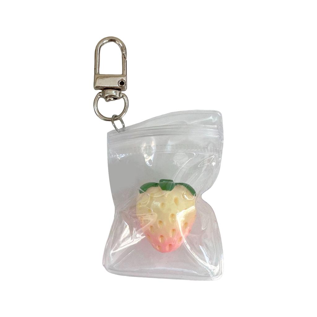 Sturdy Resin Alloy Strawberry Phone Charm Pendant Accessory In Clear Bag Portable for Lovely Styles Fashion Lovers