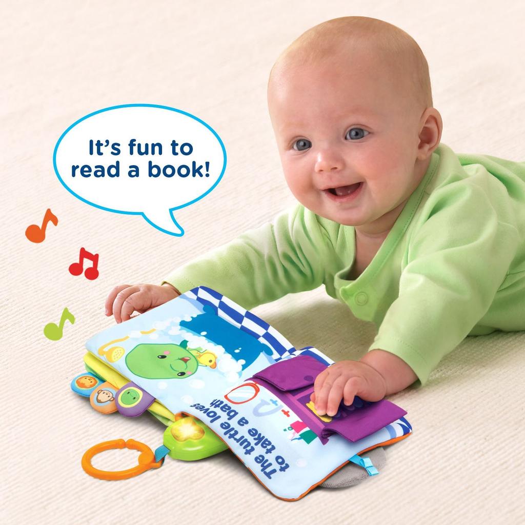 VTech Baby Peek and Play Baby a Cloth Picture Book with Sounds for Book, Babies.
