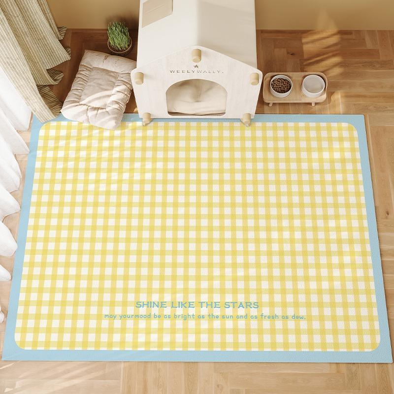 Farbe Kariert Einfacher Teppich Wohnzimmer Sofa Schlafzimmer Bettseite Arbeitszimmer Eingangsmatte Rutschfest Heimdeko Modern Mode Teppich