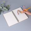 2pieces Double Spiral Office Stationery Supplies Kraft Coil Sketchbook Sketchbook Kraft Notebook