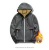 Men's Lamb Fleece Hoodie: Velvet-Lined, Thickened, Autumn/Winter, Casual Sportswear Jacket