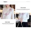 In Stock: 2025 New Style Plum Blossom Embroidered College Sweater - Autumn/Winter Knit Pullover for Trendy Women