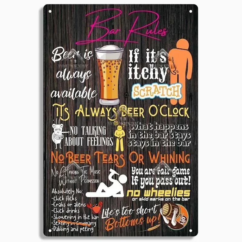 Retro Funny Bar Metal Sign Vintage Plaque Perfect for Pub Club Man Cave Kitchen and Wall Decor