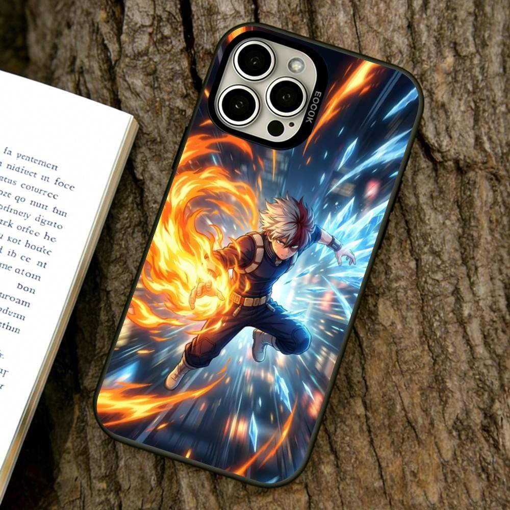 

Shoto Todoroki Phone Case For iPhone 17,16,15,14,13,12,11 Plus,Pro Max,XS,Colorful Silver Black Cover iPhone14Pro