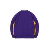 Li Ning Fleece Loose Fit Round Neck Pullover Sweatshirt Winter Couple Style Men sweatshirt Purple AWDQ654-4