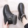 Shoes Women's 2025 New Cotton Shoes Women's Winter Velvet Thickened Snow Boots Wear-resistant Non-slip Thick-soled Middle-aged and Elderly Short Boots