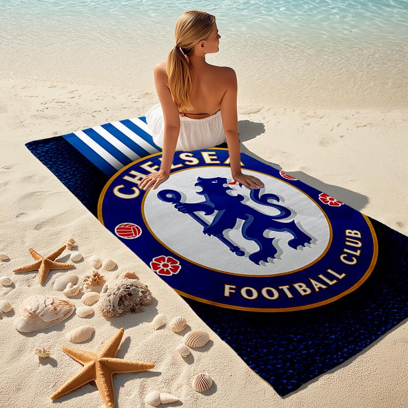 1pc C-Chelsea Beach Towel, Comfortable and Thick, and Swimming/Bath/Picnic/Camping Towel, Suitable for Seaside Beaches