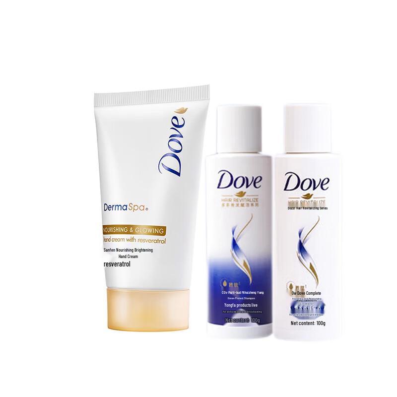 Dove Hydrating Hand Cream 40ml & Hair Care Duo (2x100g)