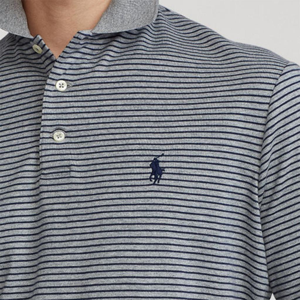 Polo Ralph Lauren Striped Slim Fit Polo Shirt Men tops Gray MNPOKNI1N821354