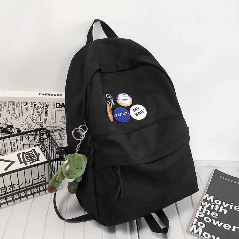 Male and Female Students Schoolbags Primary School Students Solid Color Junior High School Students Backpacks