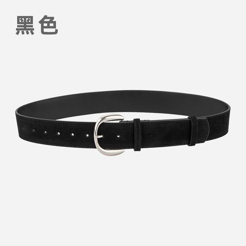 Literary And Retro Women'S Belt Matte High-End Leather With Skirt Jeans Decorative Belt Women