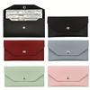 Leather Wallet Folder Card Holder Unisex Ultra Slim Durable Pu Organiser Waterproof Storage Pouch Cash Envelope Business