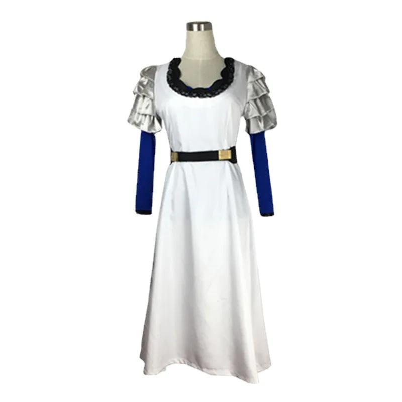 Anime Tokyo Ghoul Kamishiro Rize Cosplay Costume White Long Sleeves Dress Wig Glasses Adult Woman Sexy Carnival Suit