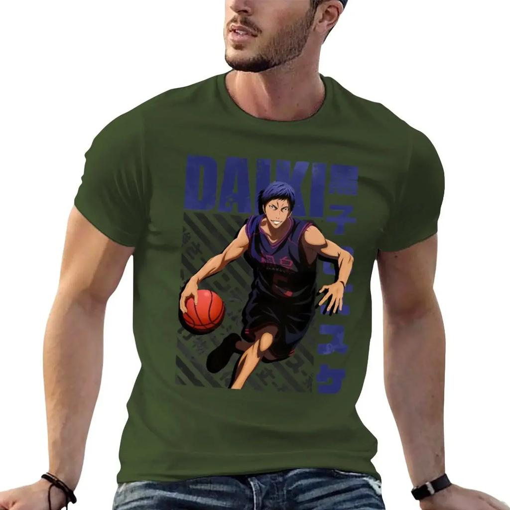 Nuova moda pesante Kuroko no Basket - Daiki Aomine Maglietta Essenziale Abbigliamento Estetico personalizzati t-shirt nere semplici uomo