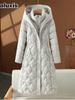 New Slim Fit Long Down Coat Winter Fashion Women's Puffer Cotton Jacket