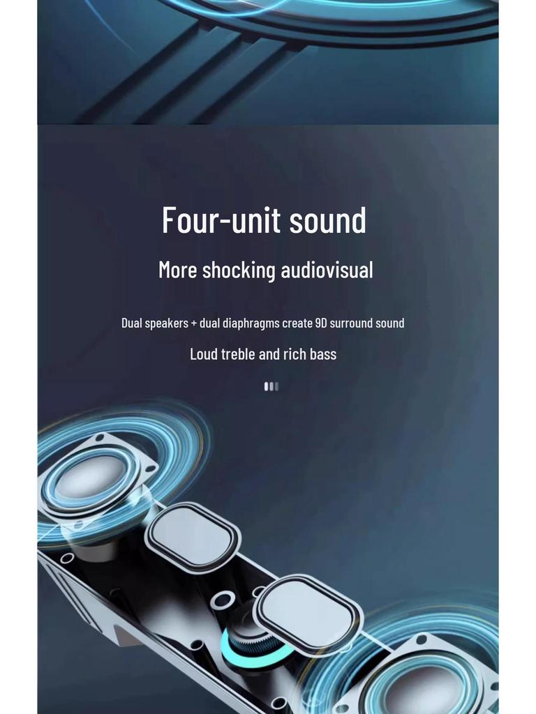 Wired USB-Powered Multimedia Desktop Speakers with Subwoofer