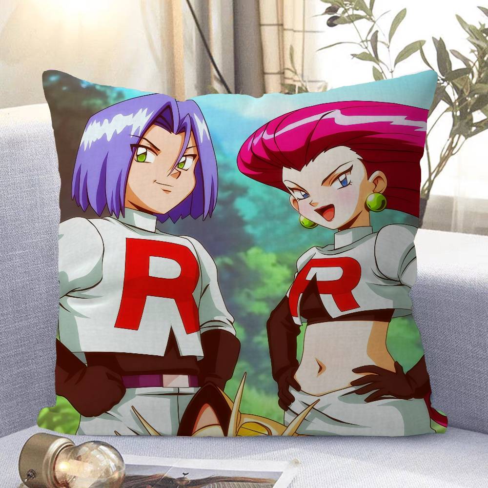 Team Rocket Pokemon Pillow Cover For Bedroom Room And Living Room Sofa Decorative Cushion Cover