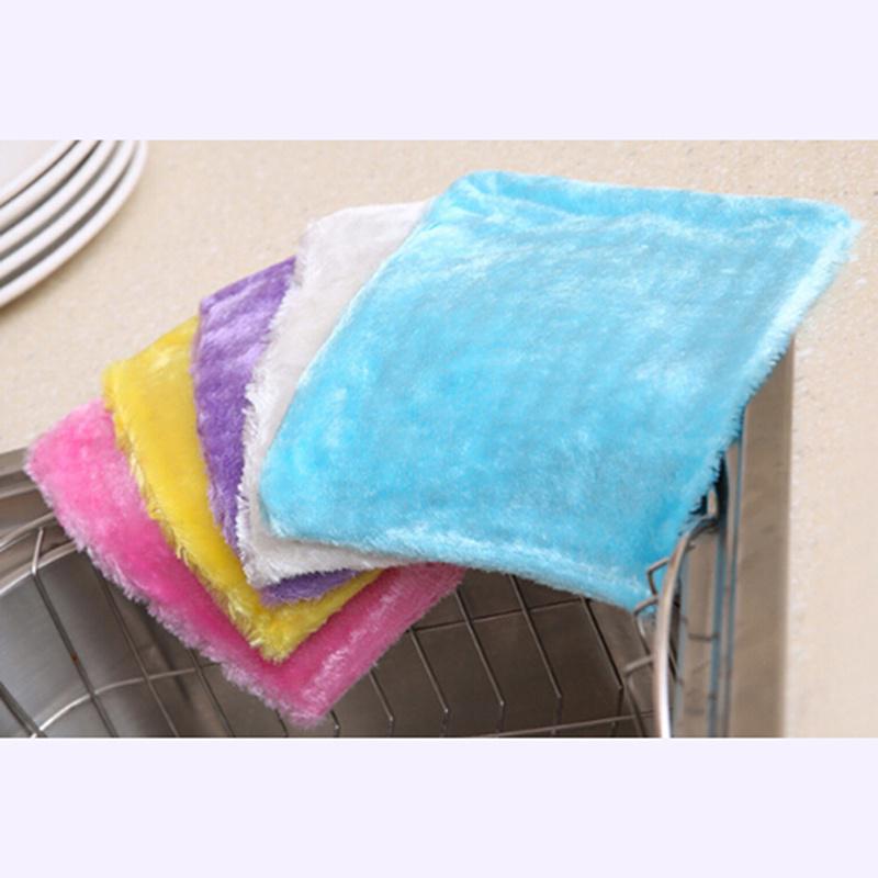 Buy 1pcs Remove Oil Stains Dishcloths Colorful Washing Dish Towels