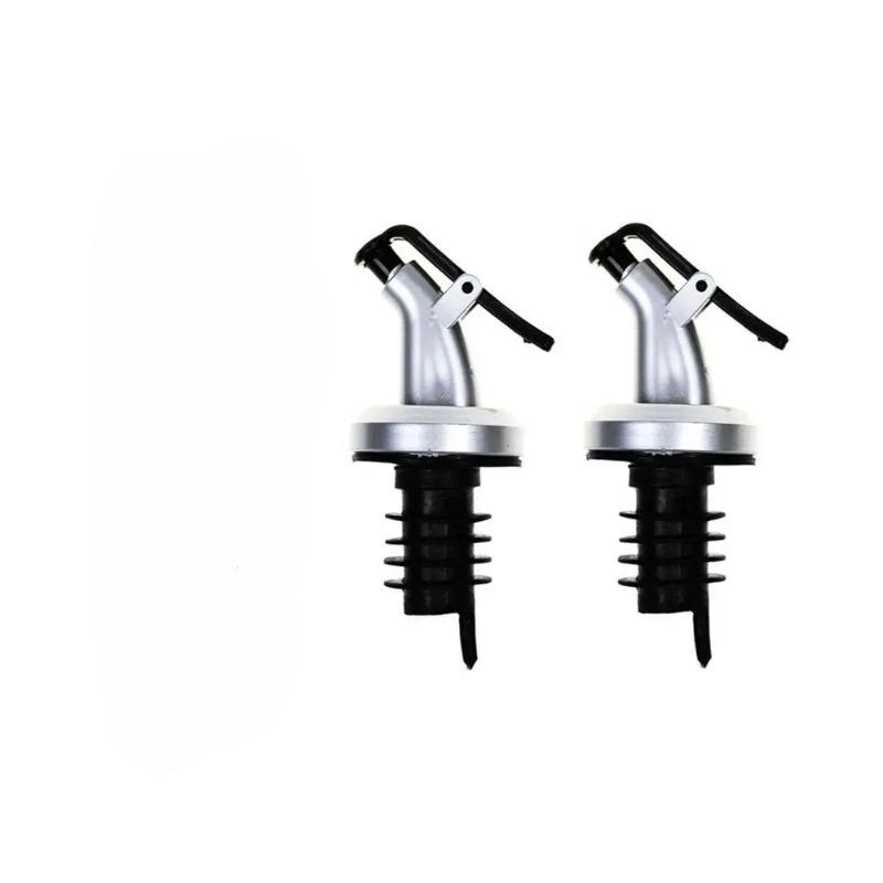 2/3/5pcs Silver Household Kitchen Seasoning Bottles Soy Sauce Vinegar Bottles Mouth Stoppers No Oil Leakage No Oil Hanging Tools