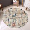 Retro Persia Round Rugs for Bedroom Study Chair Mat Living Room Decoration Large Area Rugs Non-slip Entrance Doormat Washable