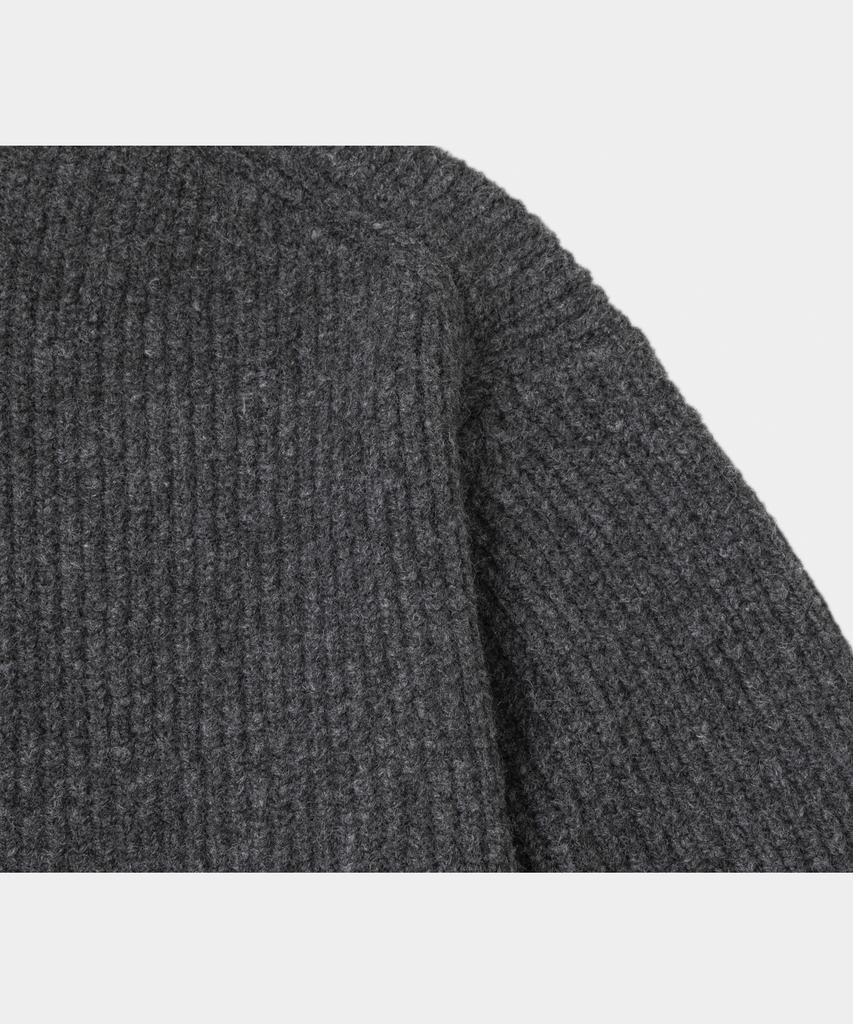 LETTERCOMO Heavy Rush Wool Round Knit Charcoal