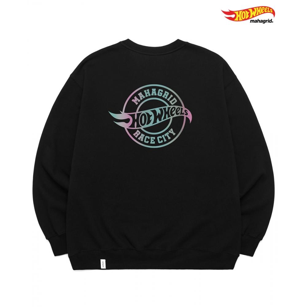 

MAHAGRID MH STAMP LOGO REFLECTIVE SWEATSHIRT BLACKMG2BFMM474E