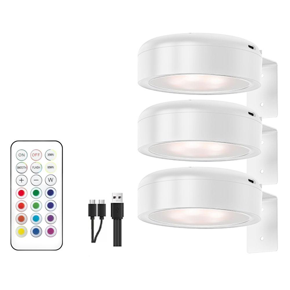 LED Light Magnetic Spotlight Rechargeable Wall Light Wireless Picture Light No Punch Reading Light Bedroom Bedside Light