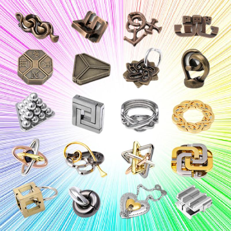 Kid Educational Puzzle Toy Luban Lock Alloy Logic Puzzle Chinese Play Classical