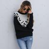 YYFS Women's Fashion Casual Leopard Print Autumn Winter Long Sleeve O-Neck Sweaters