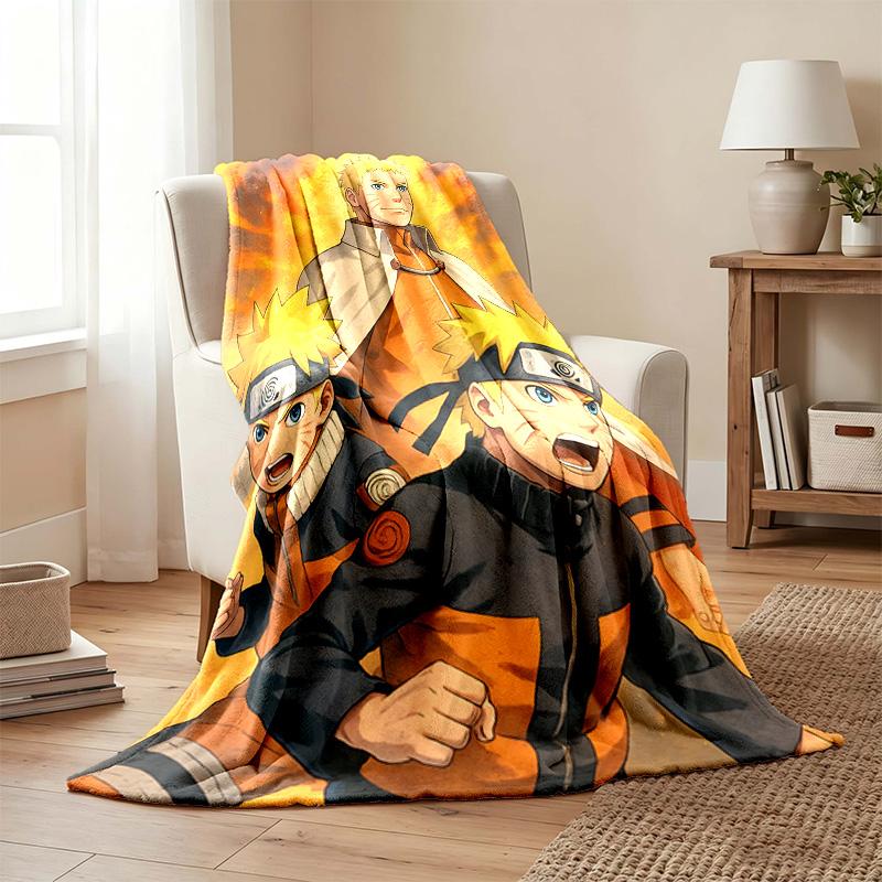 Naruto Blanket Flannel Blanket Soft Cozy Plush Throw for Sofa Bed Lightweight Home Decor