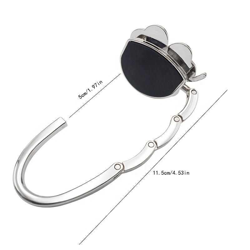 Creative Folding Lucky Grass Hanging Hook Four-leaf Clover Bag Hook Tableside Hanging Hook No Drilling or Glue Required