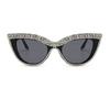Retro Cat Eye Sunglasses with Rhinestones Latest In Fashion Female Shades Ins Trendy Handmade Brand Design Eyewear