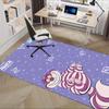 Office Rug Cheshire Cat, Wonderland theme 3D Printed Anti-Slip Rug-Machine Washable for Living Room
