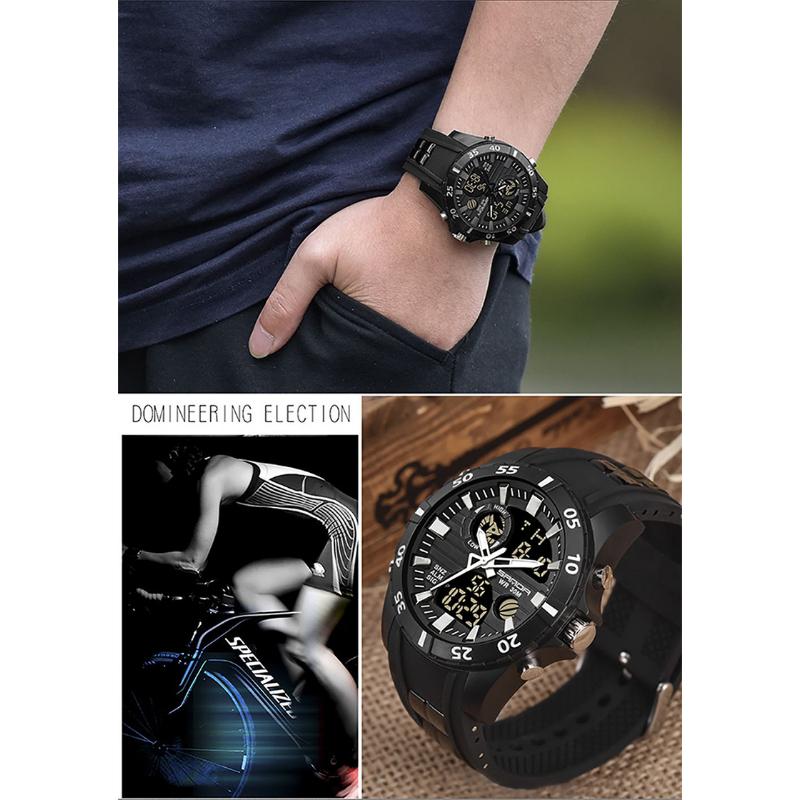 SANDA New Watch Genuine Fashion Sports Multifunctional Electronic Couple Popular Men's Luminous Watch