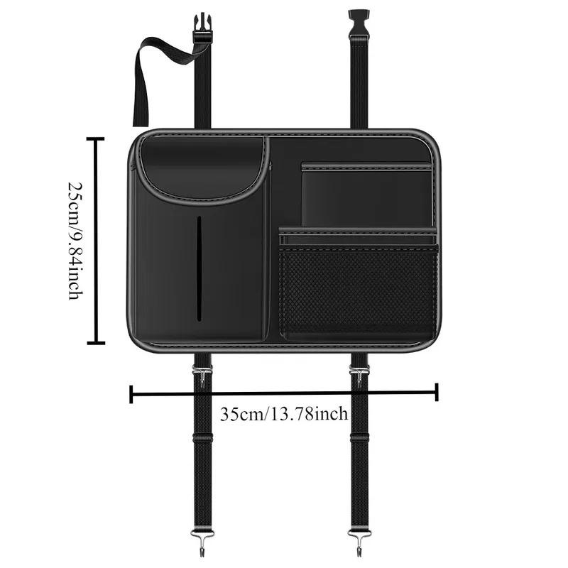 2025 New Car Backseat Storage Bag Multifunctional Organizer with Nappa Leather Universal Fit Auto Interior Accessories