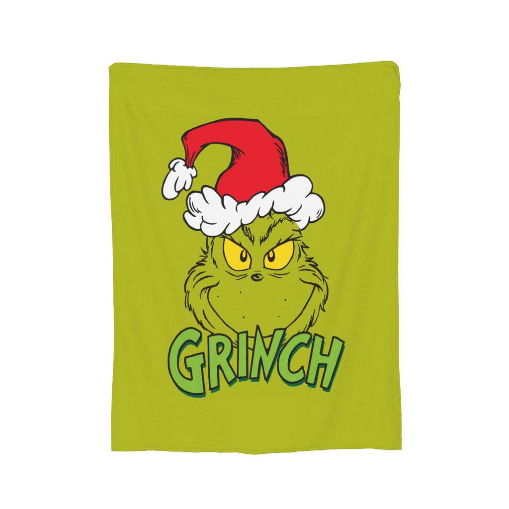Christmas-S-Green-S-Grinch Blanket Fleece Textile Decor  Portable Warm Throw Blanket for Home Office Rug Piece