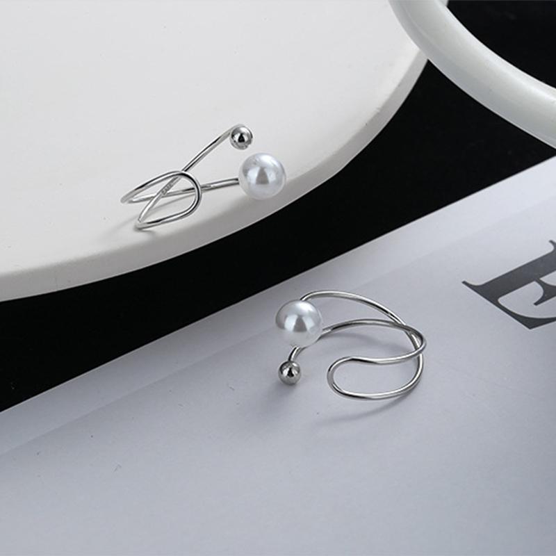 1pcs Ear Cuff Cross Clip Pearl Earrings Fake Piercing Earcuffs For Women Earcuff Earings No Hole Jewerly Earcuff