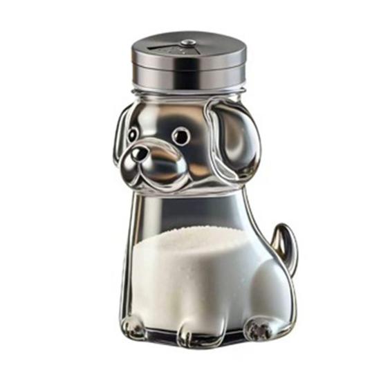 

Salt And Pepper Shakers with Stainless Steel Lids Reusable Spice Jars Clear Easy-Fill Spice Storage Organizer for Kitchen Camping BBQ Dog