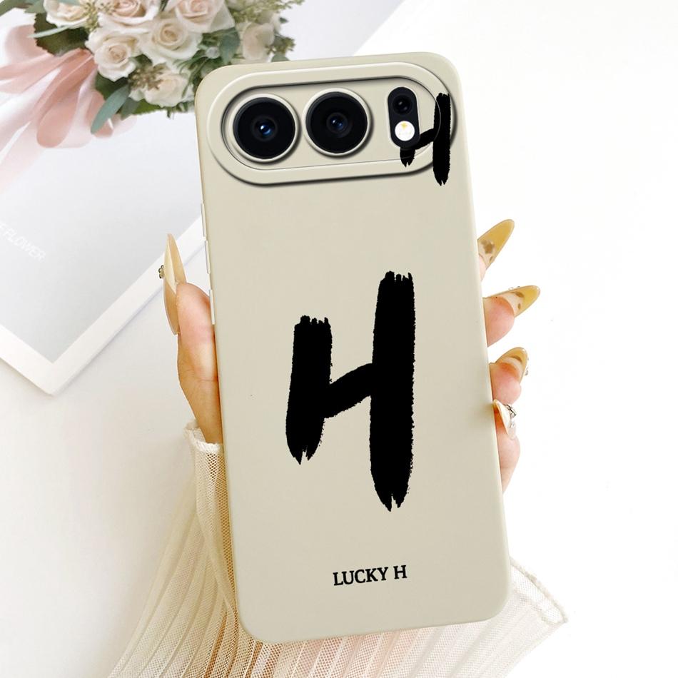 For Honor 500 5G Lucky Initial Letter Phone Case For Honor 500 MEY-AN00 Soft Silicone Shockproof Cases Bumpers