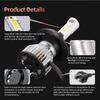 2pcs LED Bulbs Headlights H4 H7 High&Low Beam Lamps 25000LM 6000k white Light Super Brightness 60000hrs Lifespan Plug-N-Play
