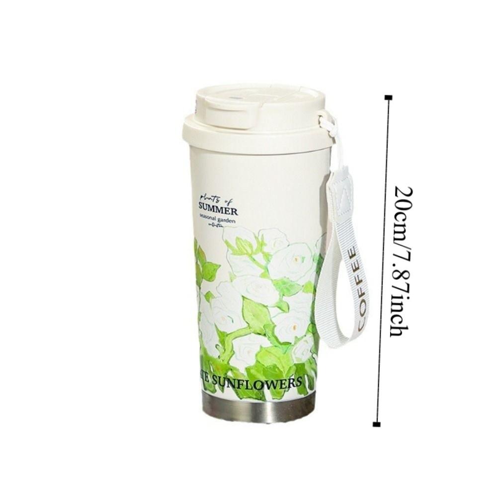 500ML Coffee Vacuum Flask Stainless Steel Coffee Thermos Mug Cute Travel Thermal Cup  Coffee Tea