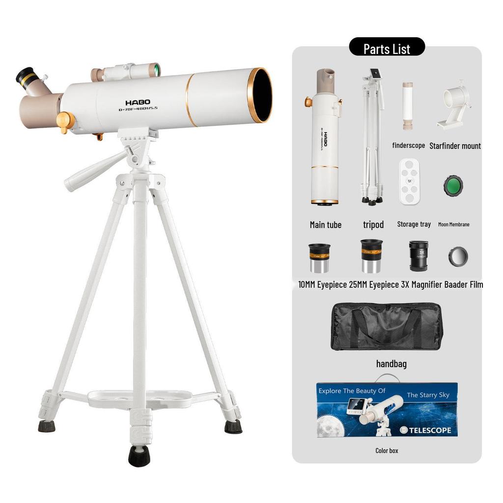 Pro Astronomical Telescope: HD, High Magnification, Large Aperture for Stargazing and Moon Observation; Electronic Eyepiece for Photos and Videos.