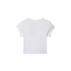 Calvin Klein Letter Logo Sweet And Spicy Slim Fit Short Sleeve T-Shirt Women T-Shirts White ZW02588-YAF